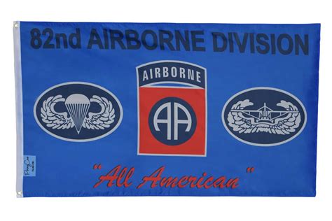 82nd Airborne Blue Military Flag 3 Foot By 5 Etsy