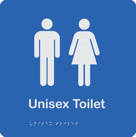 Unisex Toilet Sign Braille Signs Direct