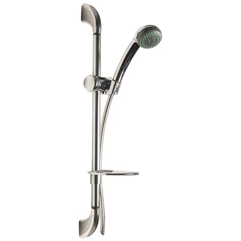 Dual jointed extension (shown) adds 20 total extension height to existing shower arm or choose the single extension for a. Bathroom Hand Shower Brass Slide Bar Adjustable Height ...