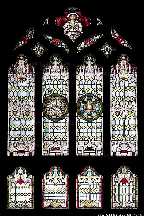 Holy Symbols Religious Stained Glass Window