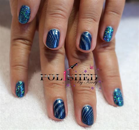 Cnd Shellac Peacock Plume Stamping And Lecente Blue Holographic