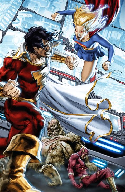 Shazam Vs Supergirl By Mauro Cascioli Shazam Dc Comics Captain