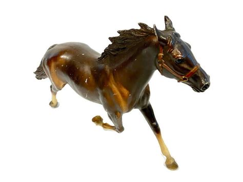 Vintage Molded Plastic Horse Figurine Kids Toy Desk Or Etsy Uk