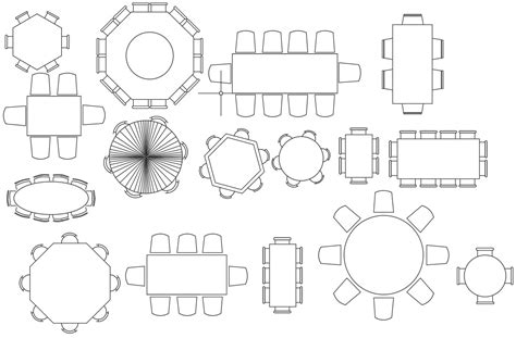 Multiple Conference Table And Chair Units Design Elevation Autocad