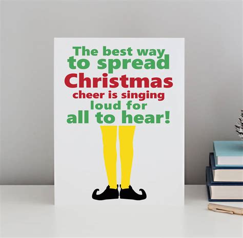 Best Way To Spread Christmas Cheer Elf Card By Lucky Roo