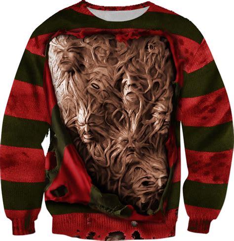 Freddy Krueger Nightmare On Elm Street Exposed Chest Sweatshirt