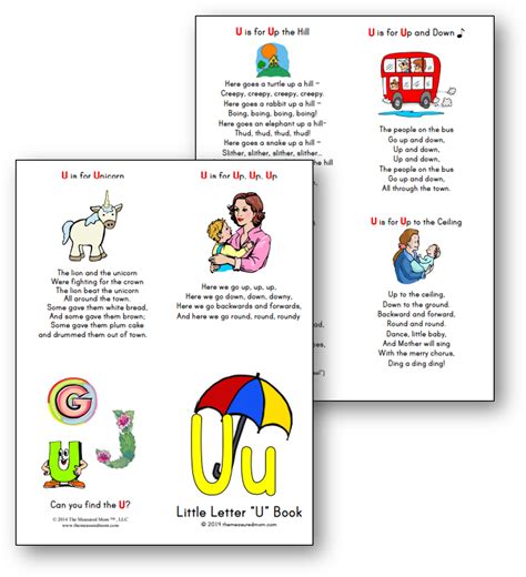 Free Letter Book Songs And Rhymes For Letter U The Measured Mom