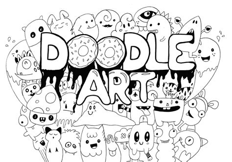 20 Free Printable Doodle Art Coloring Pages For Adults