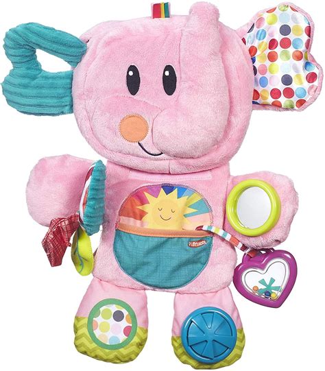 Playskool Fold N Go Elephant Stuffed Animal Tummy Time Toy For Babies