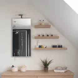 Recessed shelving has the benefit of looking smooth and harmonious, and to actually expand a space visually, rather than make it a little more cramped as typical shelves do. Attic bathroom storage | Bathroom shelving ideas - 10 of ...