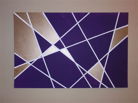 Wall Art Ideas Design Purple Rectangle Geometric Wall Art Home