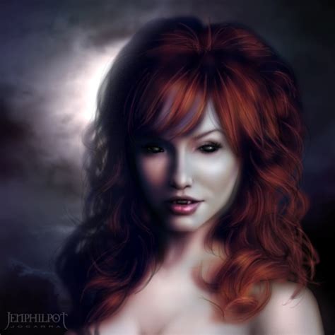 commission redhead vampire by jocarra on deviantart