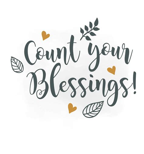 Count Your Blessings Clipartreligious Quote Digital Cut Etsy