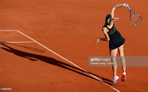 maria sharapova of russia serves in her women s semi final match news photo getty images