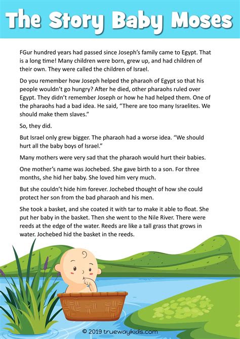 We only ask that you never sell them; Baby Moses Bible lesson for under 5s | Toddler bible ...