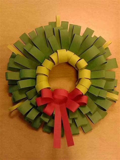 Construction Paper Christmas Wreath Preschool Christmas Crafts