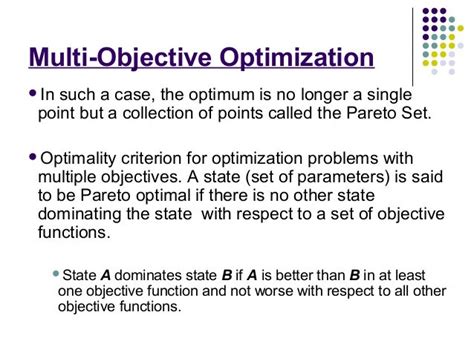 Multi Objective Optimization