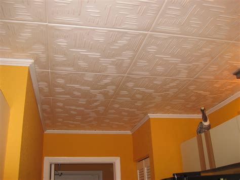 Styrofoam panels for the ceiling cheap shopping and laying. Styrofoam Ceiling Tiles Installed