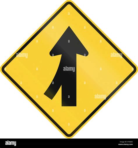 United States Mutcd Road Sign Intersection With Merge Stock Photo Alamy