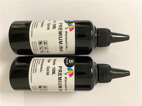 2x100ml Black Universal Premium Refill Ink For Epson Canon Hp Brother