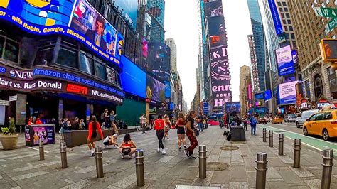 Times Square And 42nd Street Nyc April 2021 Youtube