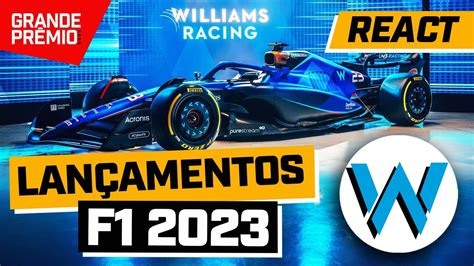 WILLIAMS APRESENTA FW45 CARRO PARA A F1 2023 React YouTube