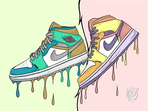 You can also upload and share your favorite nike drip wallpapers. Nike air Jordan 1 retro mid's - #procreate #art #artist # ...