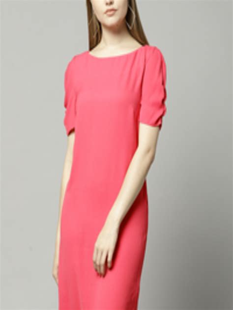 Buy Marks And Spencer Women Pink Solid Sheath Dress Dresses For Women