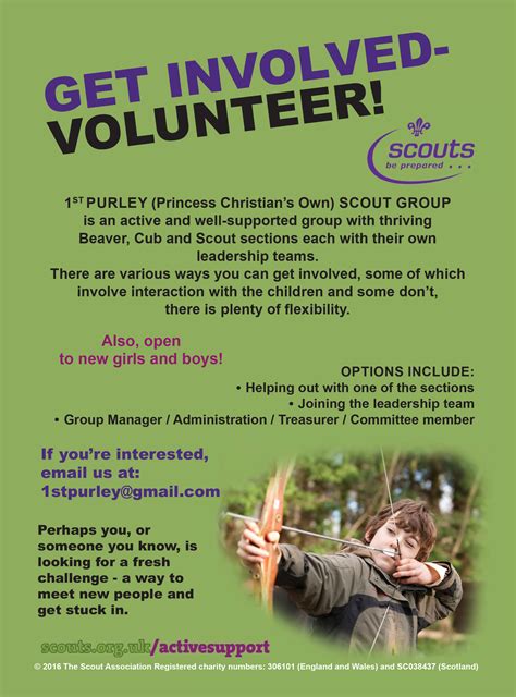 Get Involved Volunteer 1st Purley Scout Group