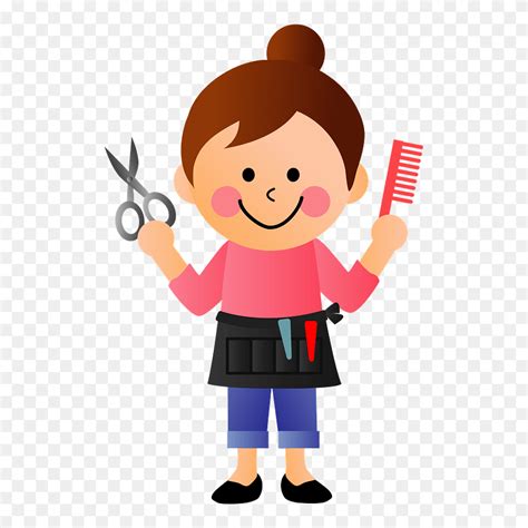 Download Beautician Hairdresser Woman Clipart Hairdresser Cartoon Png