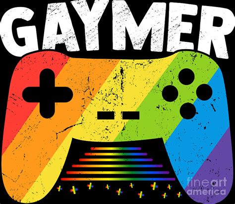 Gaymer Rainbow Pride Month Video Game Player Gay Gamer Digital Art By