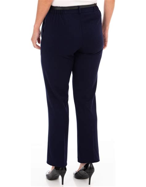 Anna Rose Straight Leg Trousers 27 Inch In Blue Klass