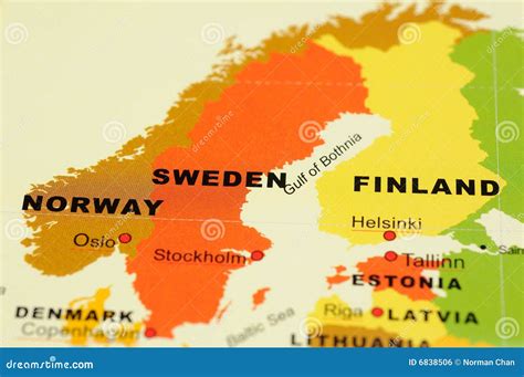 Carte Norvège Suède De La Finlande Image Libre De Droits Image 6838506