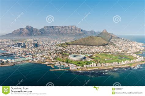 Cape Town And X28aerial View From A Helicopterand X29 Stock Image Image