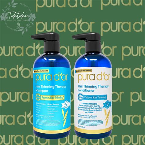 Pura Dor Hair Thinning Therapy System Biotin Shampoo And Conditioner Set 473ml Lazada Indonesia