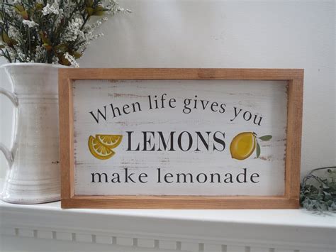 Make Lemonade Signwhen Life Gives You Lemons Sign Etsy Lemonade