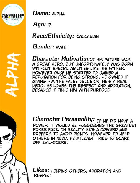 Alpha Character Sheet By Jalen Et On Newgrounds