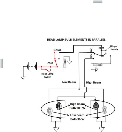 What Is A Block Diagram For An Electrical Connection For A Headlight In