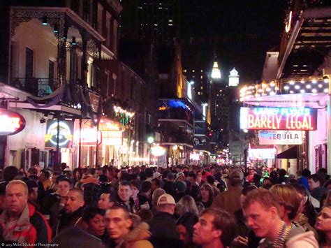 A Night Shot Of Bourbon Street Bourbon Street New Orleans Mardi Gras