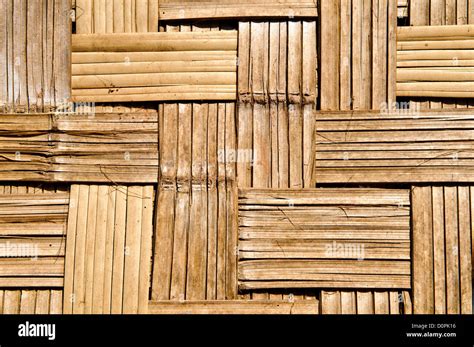 Luang Namtha Laos The Woven Bamboo Lattice Forming The Wall Of A