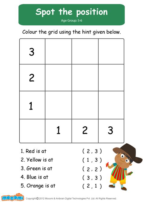 Spot The Position-01 - Maths Worksheet For Kids | Mocomi