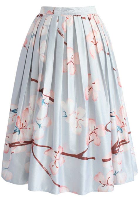These Cherry Blossoms Are Popping This Skirt Boasts An Enlarged Floral Print That Screams