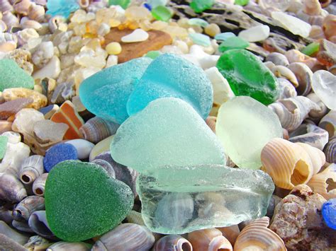 Blue Green Sea Glass Beach Coastal Seaglass Photograph By Patti Baslee