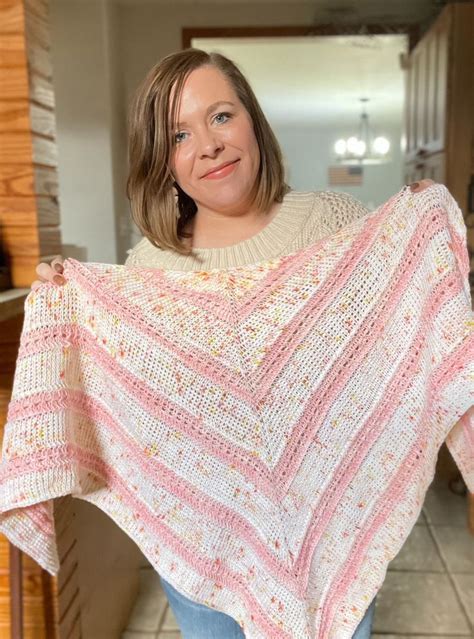 Tunisian Crochet Triangle Scarf Free Pattern Hooked Hazel Crochet