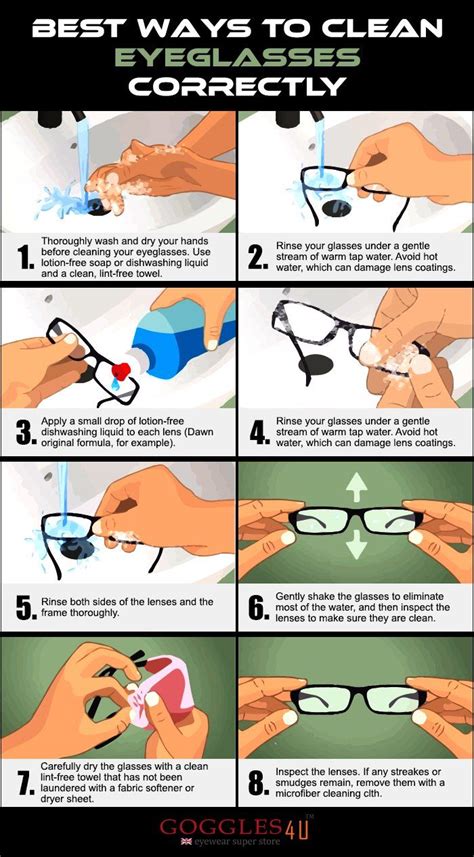 infographic best ways to clean eyeglasses correctly goggles4u uk in 2023 eyeglasses eye