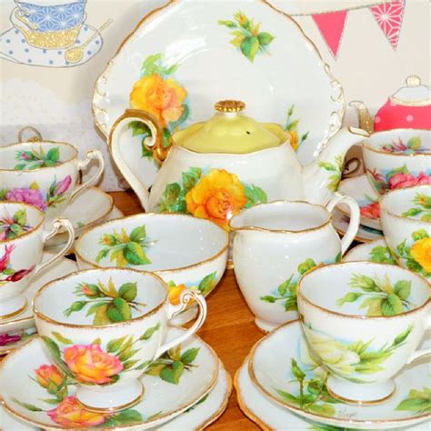 Harry Wheatcroft Vintage Tea Set For Six Tea Sets Vintage Vintage Tea Sets Tea Sets For Sale