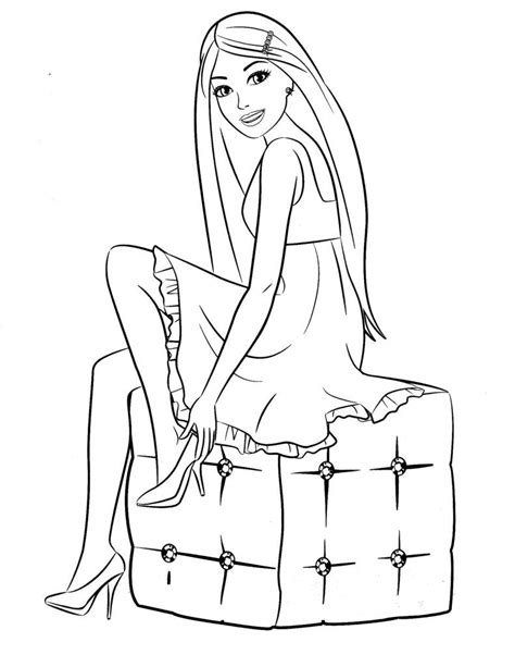14 Barbie Printable Coloring Pages Her Hos Undergrunnen