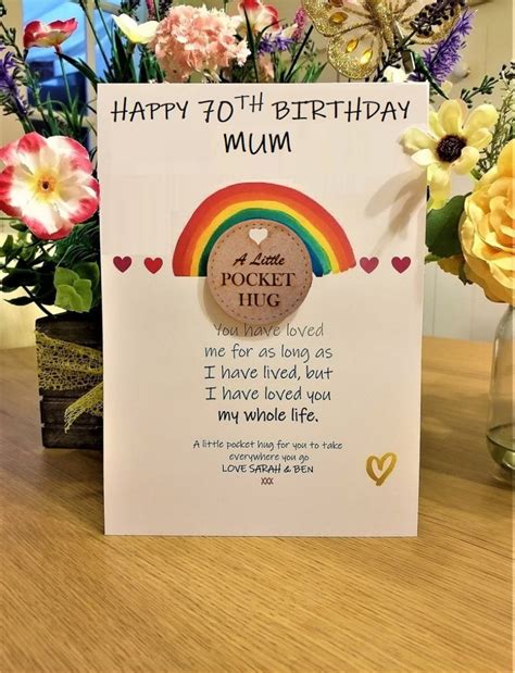 Mum 70th Birthday Card Mother And Daughter Birthday Card Etsy