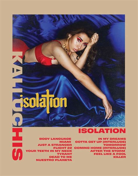 Isolation Kali Uchis 8 X 10 Album Poster In 2021 Minimalist Music