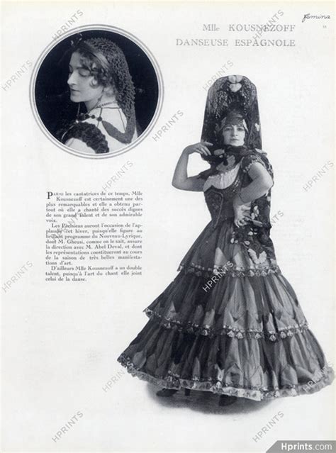 maria koustnetzoff 1919 spanish dancer traditional costume
